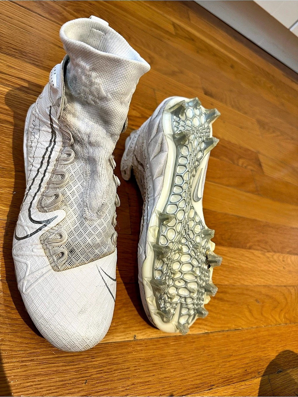 Nike Alpha Huarache 9 Varsity LAX Lacrosse Cleats White